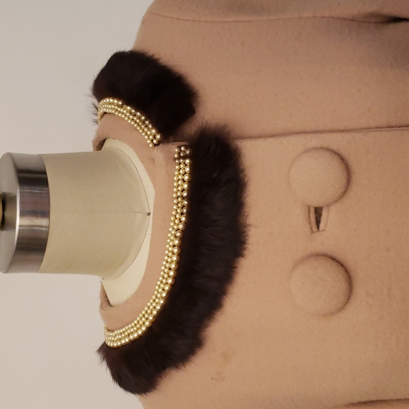 Phillip Lim 3.1 Camel Coat with Fur/Pearl trim - Picture 2 of 8